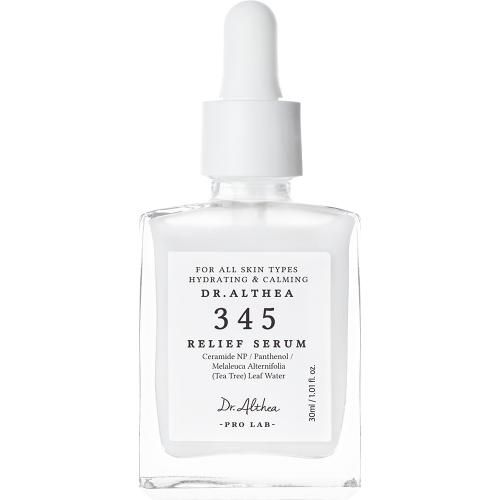 Dr. Althea 345 Relief Serum 30 ml - Ser de fata formulat cu niacinamida si acid hialuronic hidrolizat, care contribuie la hidratarea pielii si la metinerea barierei cutanate
