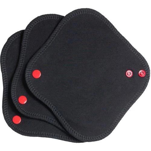 Lunette Absorbante Reutilizabile Flux Minim – Set 3 Buc, Bumbac Organic, Ultra-Confort (Negru)