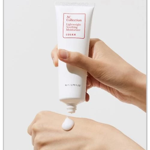 COSRX AC Collection Crema de fata antiacnee - Hidratare usoara si calmare ten sensibil, 80 ml