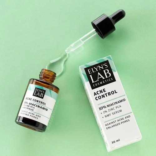 ELYN'S LAB Acne Control Ser pentru fata Niacinamida 10% si Zinc 1% - Antiacnee si Control Sebum, 30 ml