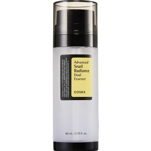 COSRX Advanced Snail Radiance Dual Essence, 80 ml - ser de fata formulat cu Niacinamida si Glutation, care contribuie la imbunatatirea tonusului pielii si la intarirea barierei pielii
