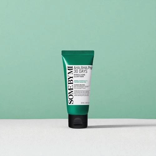 SOME BY MI Aha-Bha-Pha 30 Days Miracle Acne Clear Foam – Spuma de curatare pentru ten cu tendinta acneica 50 ml