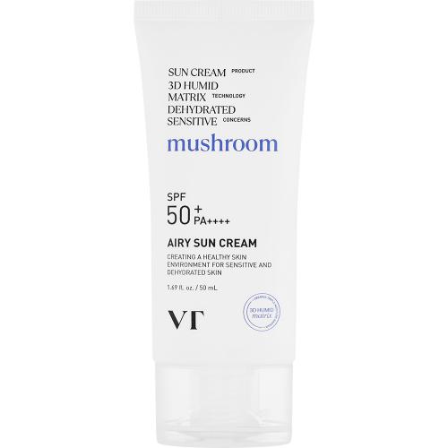 VT COSMETICS Airy Sun Cream Mushroom crema de fata - protectie si hidratare, 50 ml
