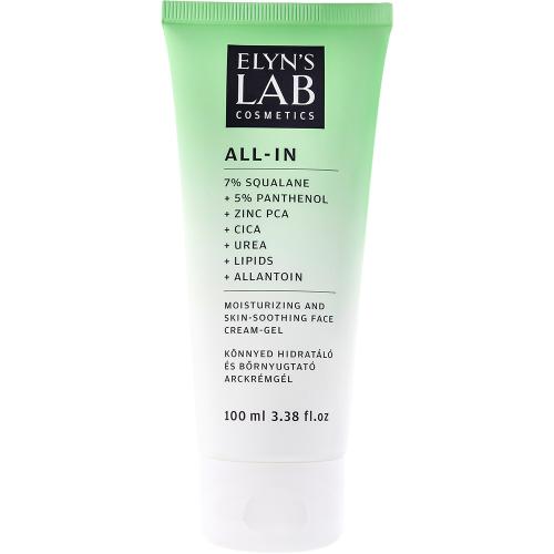 ELYN'S LAB All-In - crema de fata formulata cu Zinc PCA si pantenol, care contribuie la ingrijirea tenului cu tendinta acneica, sensibil sau mixt si la metinerea unui finisaj mat, fara a incarca tenul - 100 ml
