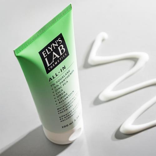 ELYN'S LAB All-In - crema de fata formulata cu Zinc PCA si pantenol, care contribuie la ingrijirea tenului cu tendinta acneica, sensibil sau mixt si la metinerea unui finisaj mat, fara a incarca tenul - 100 ml