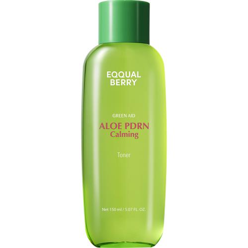 EQQUALBERRY Aloe PDRN Calming Toner, 150 ml - toner de fata formulat cu Aloe Vera si extract de ceai verde, care contribuie la calmarea pielii sensibile si la mentinerea confortului cutanat