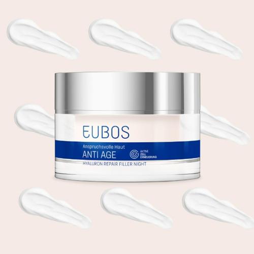 EUBOS Anti Age Hyaluron Repair Filler Night crema de fata - regenerare si hidratare, 50 ml