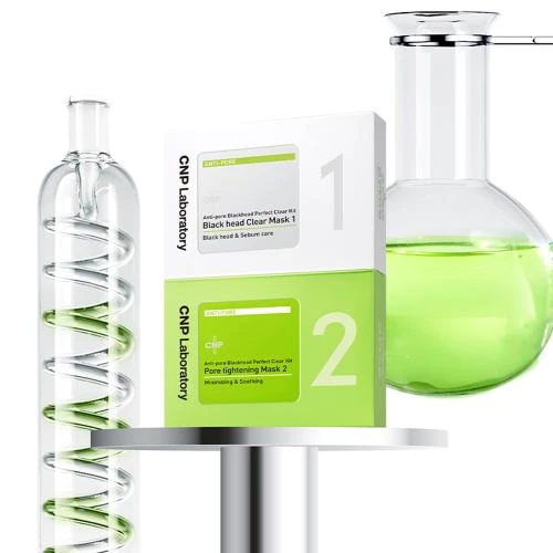 CNP Laboratory Anti-Pore Blackhead masca pentru curatarea porilor Perfect Clear - elimina punctele negre si reduce porii, 2 pasi x 3 ml