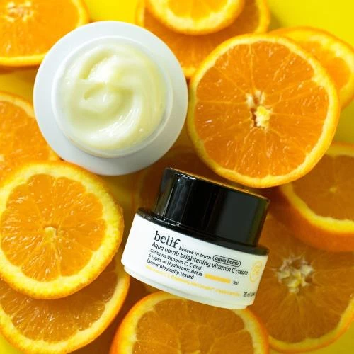 Belif Aqua Bomb Brightening Vitamin C Cremă de față 25 ml – Cremă-gel hidratantă și iluminatoare cu Vitamina C