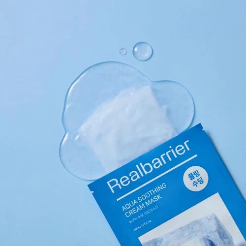 Real Barrier Aqua Soothing masca-crema pentru fata calmanta si hidratare intensa 30 ml - Cu acid hialuronic si ceramide pentru hidratare profunda si calmarea rosetii, 30 ml