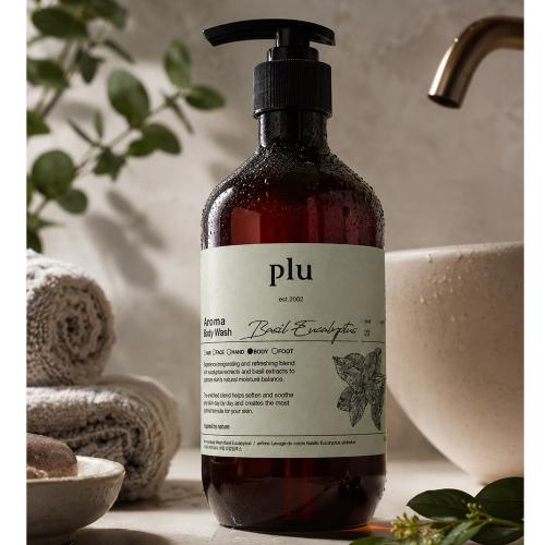 PLU Aroma Body Wash Basil Eucalyptus, 500 gr - gel de dus formulat cu extract de busuioc si extract de frunze de eucalipt, care contribuie la calmarea pielii si la metinerea confortului cutanat