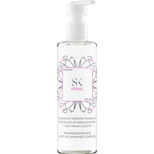 SKINTEGRA Atomic 200 ml - ulei de curatare formulat cu trigliceride caprilice si bisabolol, care contribuie la curatarea impuritatilor si machiajului de pe ten si la metinerea confortului cutanat
