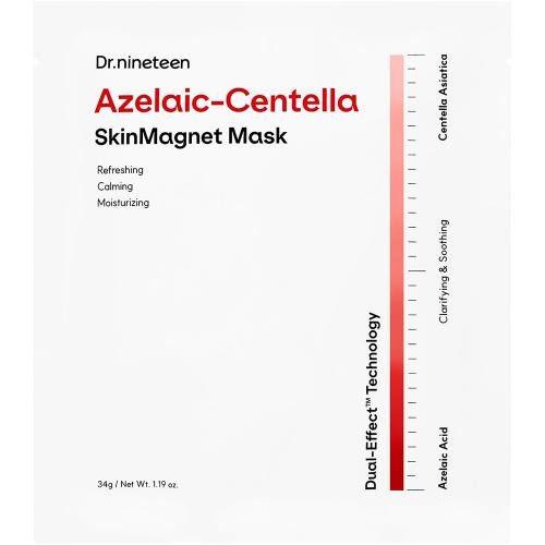 DR.NINETEEN Azelaic-Centella Skin Magnet Mask 34 gr - Masca de fata formulata cu acid azelaic si Centella Asiatica, care contribuie la calmarea pielii sensibile si la metinerea echilibrului dintre sebum si hidratare