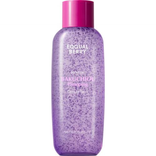 EQQUALBERRY Bakuchiol Plumping Capsule Toner, 150 ml - Toner de fata formulat cu bakuchiol si acid hialuronic, care contribuie la hidratarea pielii si la mentinerea confortului cutanat