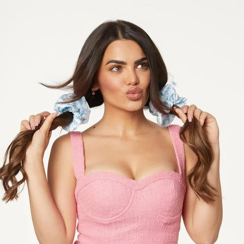 Barbie Elastic de par marimea L, 2 bucati, roz si albastru