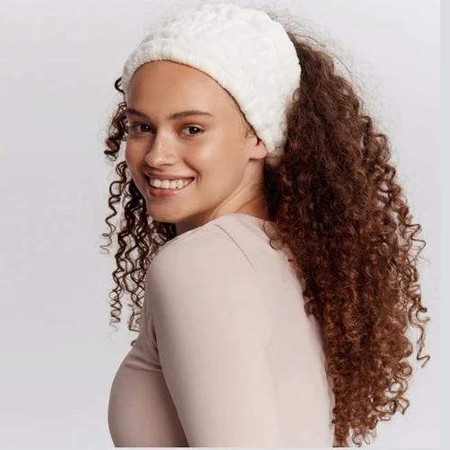 GLOV Multitasking Bentita Cosmetica Extra Lata Alb - Fixare Usoara si Uscare Rapida a Parului, 1 buc