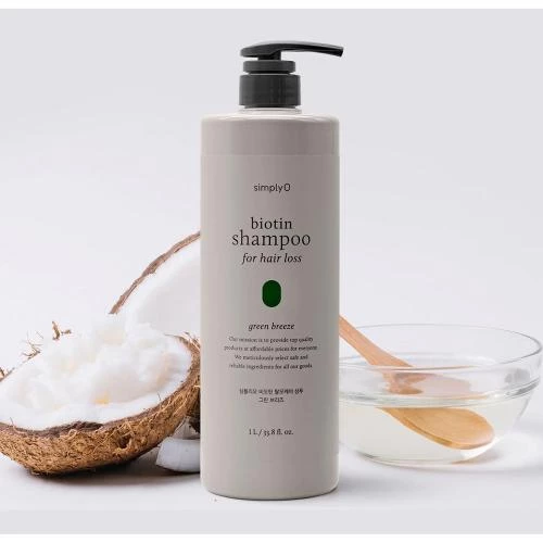 SIMPLYO Green Breeze Sampon impotriva caderii parului Biotina - Fortifiere si protectie scalp sensibil, 1000 ml