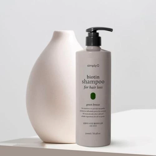 SIMPLYO Green Breeze Sampon impotriva caderii parului Biotina - Fortifiere si Protectie Scalp Sensibil, 500 ml