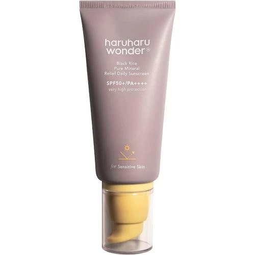 HARUHARU WONDER Black Rice Pure Mineral Relief Daily Sunscreen crema de fata - hidratare si calmare, 50 ml