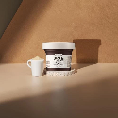 SKINFOOD Black Sugar Perfect Masca Exfolianta Revitalizanta - Exfoliere delicata si hidratare intensa, 210 ml