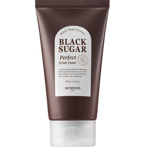 SKINFOOD Black Sugar Perfect Scrub Foam Spuma de curatare exfolianta 180 ml