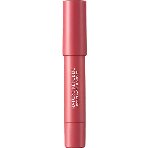 NATURE REPUBLIC By Flower Eco Crayon Lip Velvet 03 Hibiscus Ruj creion