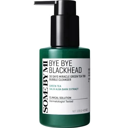 SOME BY MI Bye Bye Blackhead 30 Days Miracle Green Tea Tox Bubble Cleanser – Spuma pentru curatare profunda si detoxifiere cu ceai verde 120 gr