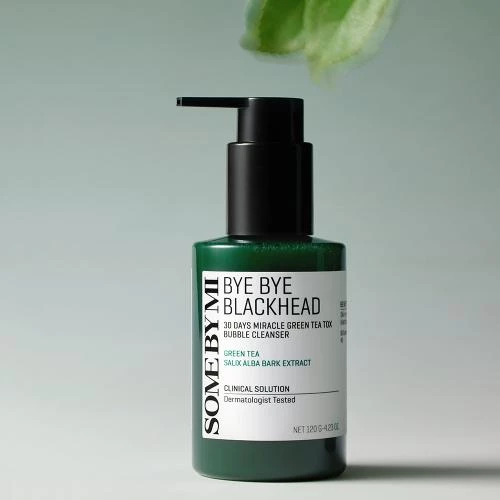 SOME BY MI Bye Bye Blackhead 30 Days Miracle Green Tea Tox Bubble Cleanser – Spuma pentru curatare profunda si detoxifiere cu ceai verde 120 gr