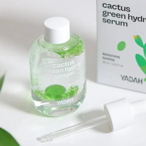 YADAH Cactus Green Hydra Ser hidratant pentru fata - Calmare si hidratare intensa, 30 ml