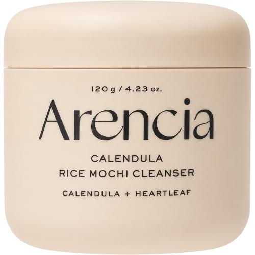 ARENCIA Calendula Rice Mochi Cleanser, 120 gr - balsam de curatare formulat cu extract de calendula si pudra de orez, care contribuie la curatarea zilnica a tenului sensibil, uscat sau cu textura neuniforma si la metinerea confortului dupa clatire