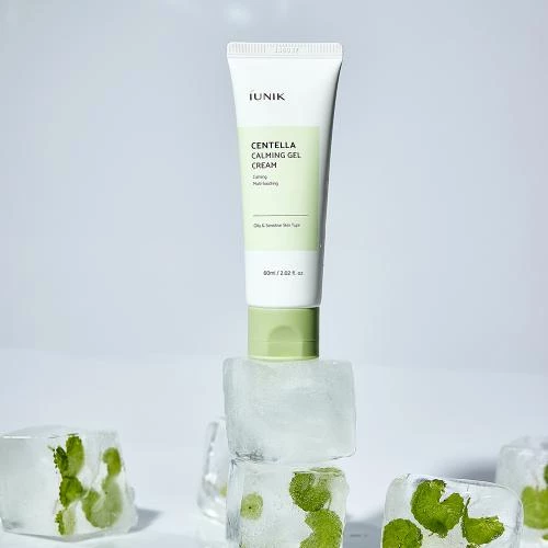 IUNIK Centella Calming Crema Gel pentru Fata - Calmare si Hidratare Ten Sensibil si Acneic, 60 ml