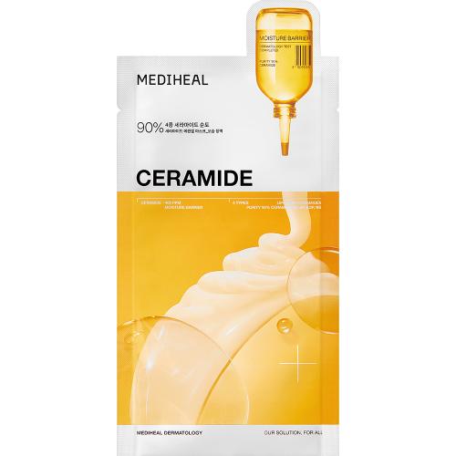 MEDIHEAL Ceramide Essential Sheet Mask Moisture Barrier - masca de fata tip servetel formulata cu ceramide si pantenol, care contribuie la hidratarea pielii si la sustinerea barierei cutanate - 24 ml