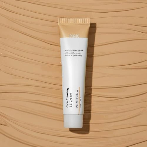 PURITO Cica Clearing Crema Coloranta de Fata 13 Neutral Ivory - Hidratare si Protectie Ten Sensibil, 30 ml
