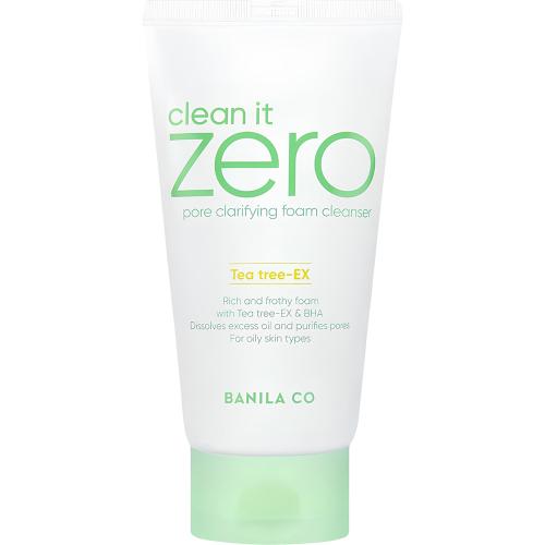 BANILA CO Clean it Zero Pore Clarifying Foam - spuma de curatare formulata cu argila naturala si Tri-Peel Acid, care contribuie la absorbtia excesului de sebum din pori si la mentinerea pielii la un nivel de pH de 5,5 - 150 ml