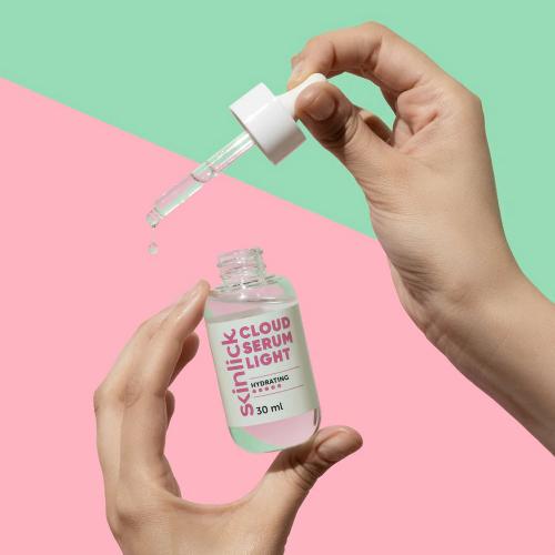 SKINLICK Cloud Serum Light - ser de fata formulat cu apa de orez si acid hialuronic, care contribuie la hidratarea pielii si la mentinerea unui aspect de piele plina - 30 ml
