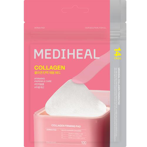 MEDIHEAL Collagen Firming Pad, 14 pcs - Toner de fata formulat cu colagen vegetal si peptide, care contribuie la fermitatea pielii si la metinerea confortului pielii