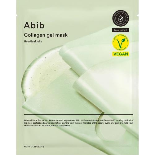 ABIB Collagen Gel Mask Heartleaf Jelly - masca de fata formulata cu colagen vegan si Caolin, care contribuie la hidratarea pielii si la minimizarea aspectului porilor - 35 ml