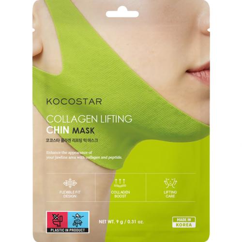KOCOSTAR Collagen Lifting Chin Mask 9 gr - Masca de fata formulata cu colagen hidrolizat si Acetyl Hexapeptide-8, care contribuie la imbunatatirea aspectului de fermitate al pielii si la definirea vizuala a liniei mandibulare