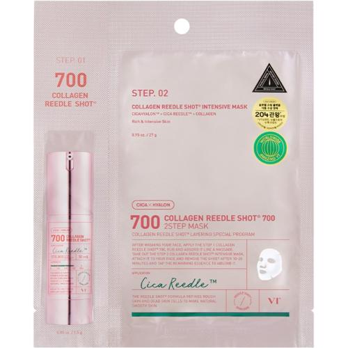 VT COSMETICS Collagen Reedle Shot 700- 2 step sheet Mask Masca de fata - hidratare si regenerare, 25 gr