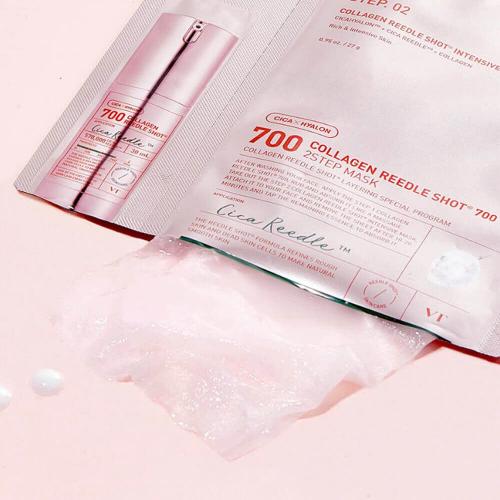 VT COSMETICS Collagen Reedle Shot 700- 2 step sheet Mask Masca de fata - hidratare si regenerare, 25 gr