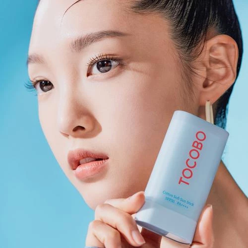 TOCOBO Cotton Soft Stick protectie solara pentru fata SPF 50 - Finish mat, hidratare si control sebum