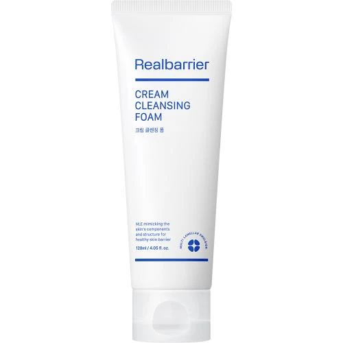 Real Barrier Cream Cleansing Foam – Spumă Delicată de Curățare & Hidratare Intensă, 120 ml