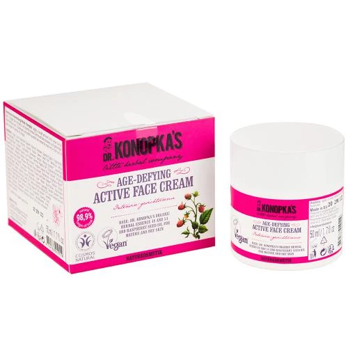 DR. KONOPKA'S LITTLE HERBAL COMPANY Age-Defying Activ Crema pentru fata Unisex - Hidratare Intensiva si Efect Antirid cu Extract de Zmeura, 50 ml