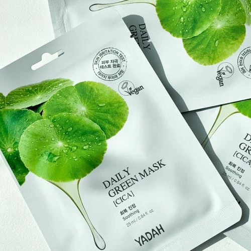 Yadah Daily Green Cactus Mask Mască facială calmantă și hidratantă pentru ten sensibil, 25 ml