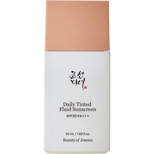 BEAUTY OF JOSEON Daily Tinted Fluid Sunscreen SPF30 PA+++, MP200, 50 ml - crema de fata formulata cu oxid de zinc si lipide de masline, care contribuie la protectia solara si la metinerea aspectului echilibrat al tenului, Tinted