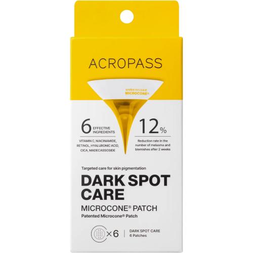ACROPASS Dark Spot Care 6 Patches - plasturi formulati cu niacinamida si vitamina C, care contribuie la reducerea hiperpigmentarii pielii - 6 buc