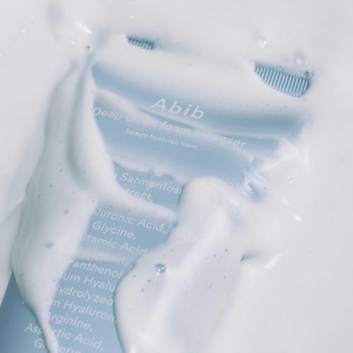 ABIB Deep Clean Foam Cleanser Sedum Hyaluron, 150 ml - Spuma de curatare formulata cu acid hialuronic si extract de Sedum Sarmentosum, care contribuie la indepartarea impuritatilor acumulate la nivelul porilor, a excesului de sebum, a particulelor fine de praf si a reziduurilor de machiaj si la metinerea hidratarii si a confortului pielii dupa curatare