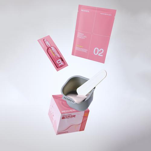 MEDIHEAL Derma Modeling Pack Collagen Firming - masca de fata formulata cu colagen si ceramide, care contribuie la fermitatea pielii si la metinerea confortului cutanat - 28 gr + 2 ml