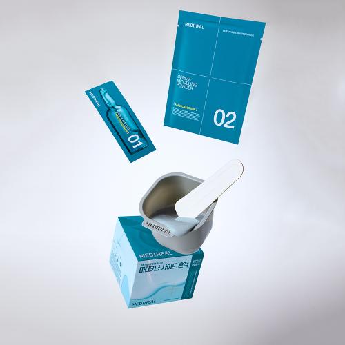 MEDIHEAL Derma Modeling Pack Madecassoside Blemish - masca de fata formulata cu Madecassoside si Centella Asiatica, care contribuie la calmarea pielii si la mentinerea barierei cutanate - 28 gr + 2 ml