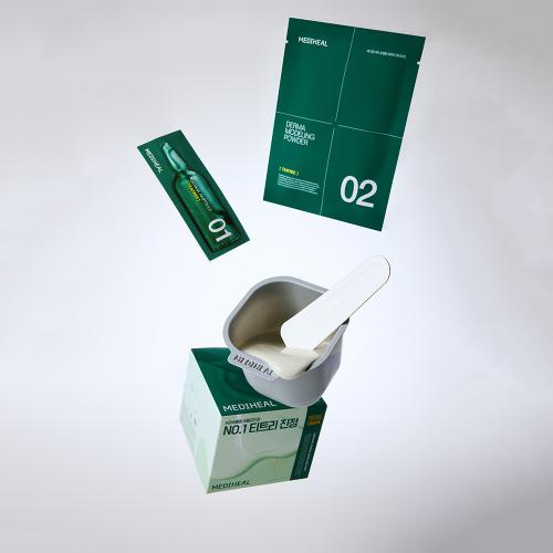 MEDIHEAL Derma Modeling Pack Teatree Calming - masca de fata formulata cu Tea Tree si panthenol, care contribuie la calmarea pielii si la echilibrarea excesului de sebum - 28 gr + 2 ml